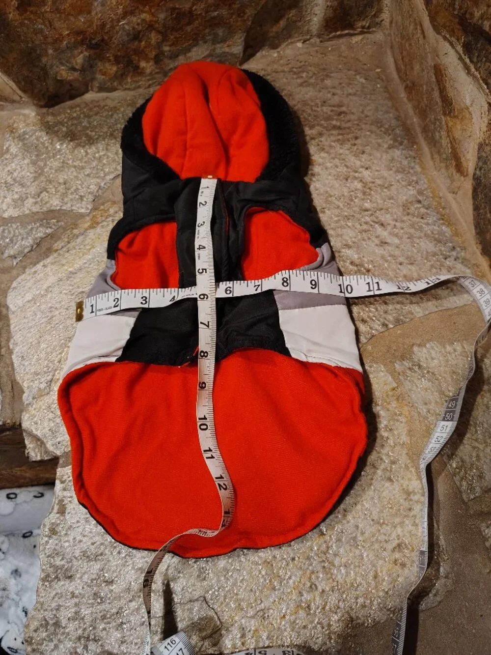 Hooded Winter Pet Jacket Size Medium Dog Cat Hoodie Velcro Warm Colorblock